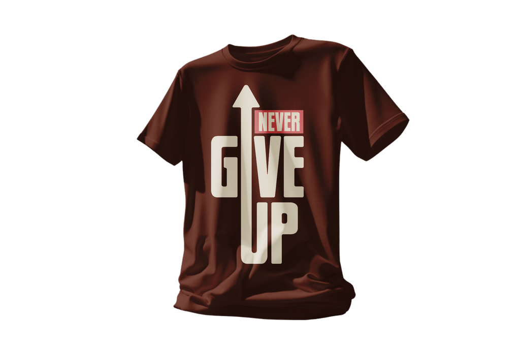Never give up- Oversize Tee